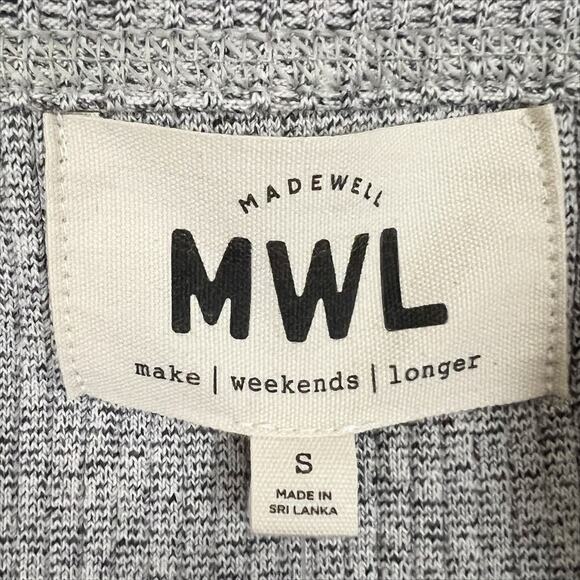 NWT Madewell MWL Superribbed Crop Tank Top in Gray Size Small - Picture 3 of 7